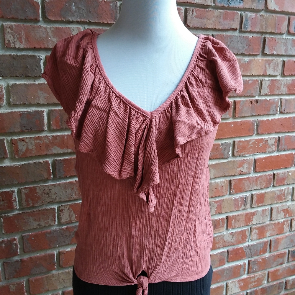 Veronica M boutique tie front top Sz S
